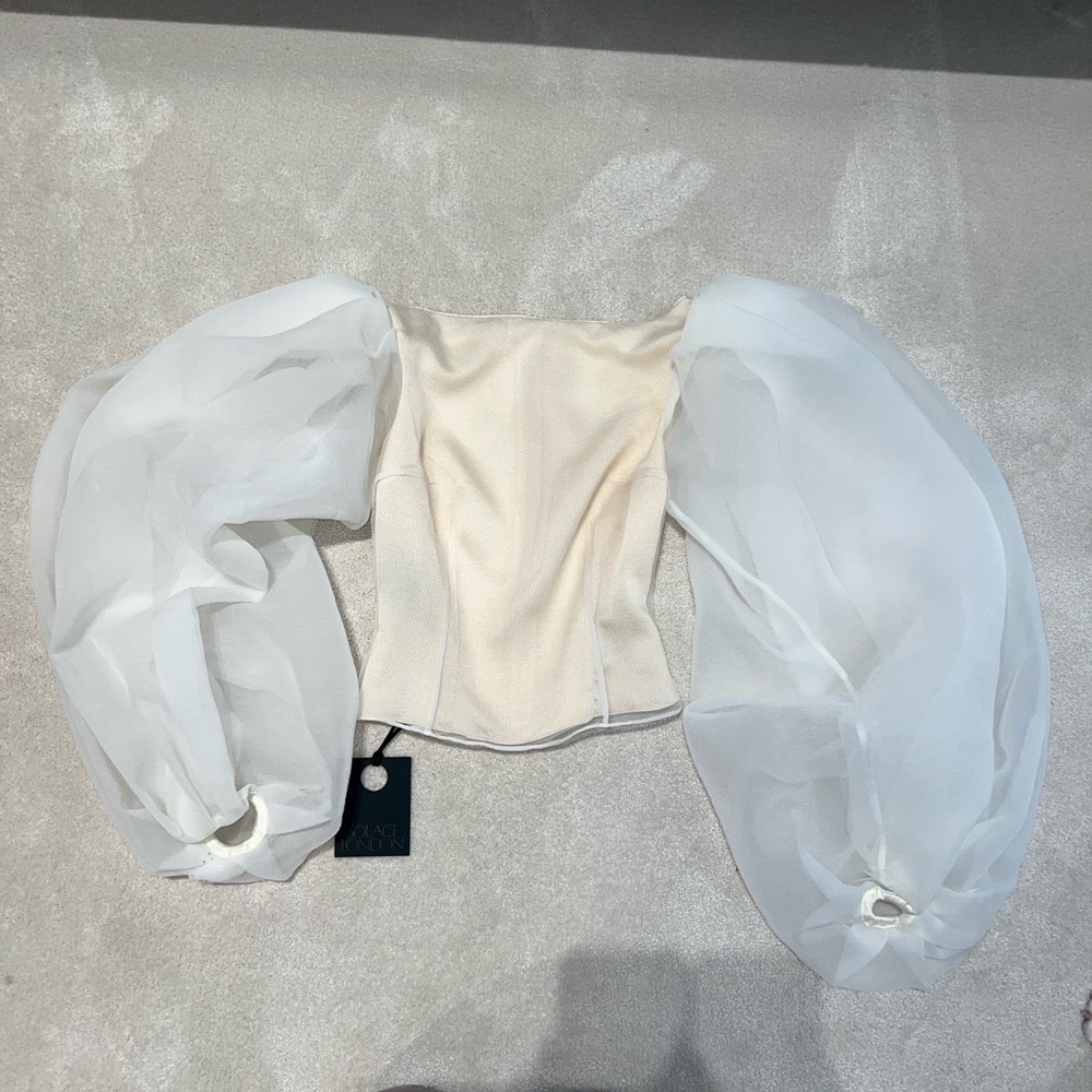 Solace London - sienna top in ivory size UK 6 US 2